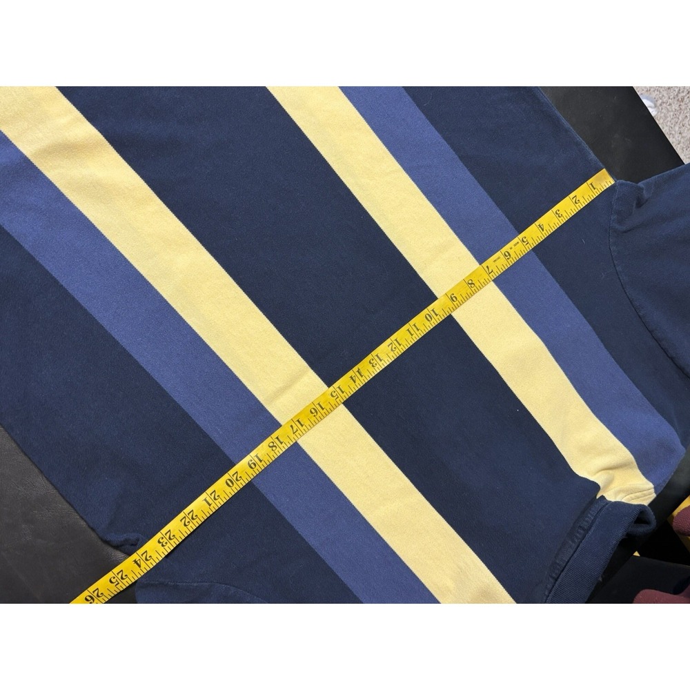 Ralph Lauren BOLD Blue Wide Stripe POLO Logo Polo Shirt Size XXL - Picture 7 of 8
